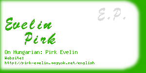 evelin pirk business card